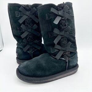 Koolaburra by UGG Black‎ Victoria Girls Winter Boots Sz 1